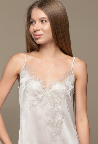 Ночнушка женская шелковая Light Grey Felena LG-255