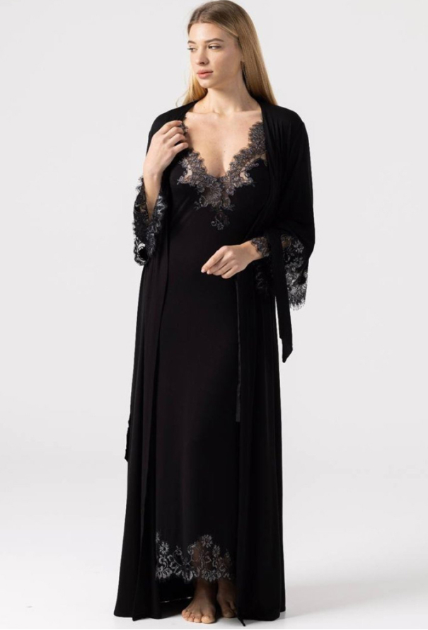 Ночнушка женская вискоза Silver Black Felena SB-455 фото