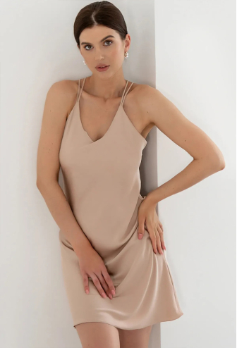 Нічна сорочка шовкова Nude Forly SH0007-01-20