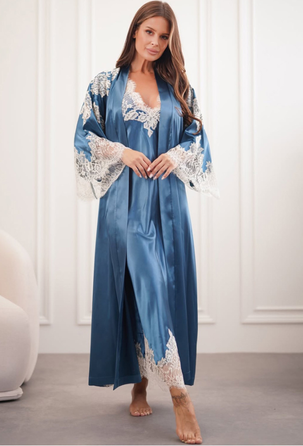 Нічна сорочка шовкова Hyacinth Komilfo 1462L/2 фото