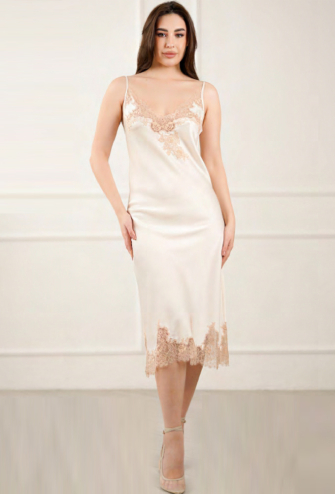 Нічна сорочка шовкова Amber Komilfo 1453L