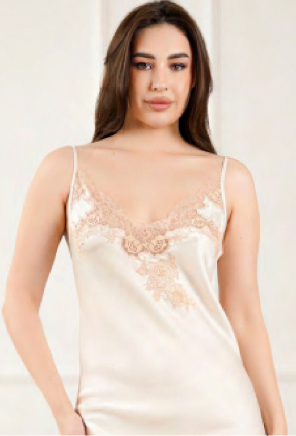 Нічна сорочка шовкова Amber Komilfo 1453L фото