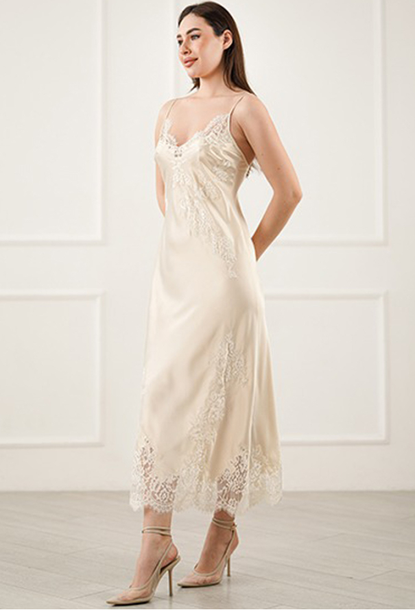 Нічна сорочка шовкова Citrine Komilfo 1437L/3 фото