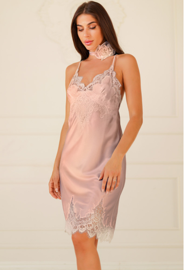 Ночнушка женская шелковая Hibiscus Komilfo 1323MK
