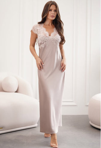 Нічна сорочка шовкова Peony Komilfo 1466LP