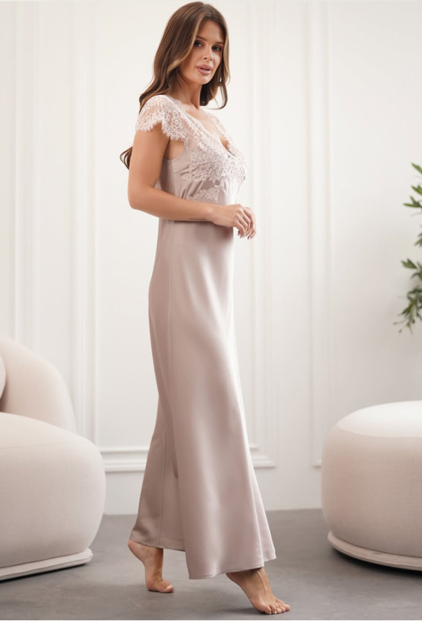 Нічна сорочка шовкова Peony Komilfo 1466L фото