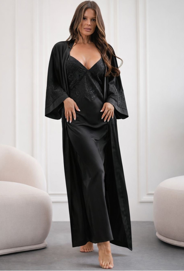 Нічна сорочка шовкова Willow Komilfo 1426L/1BL фото