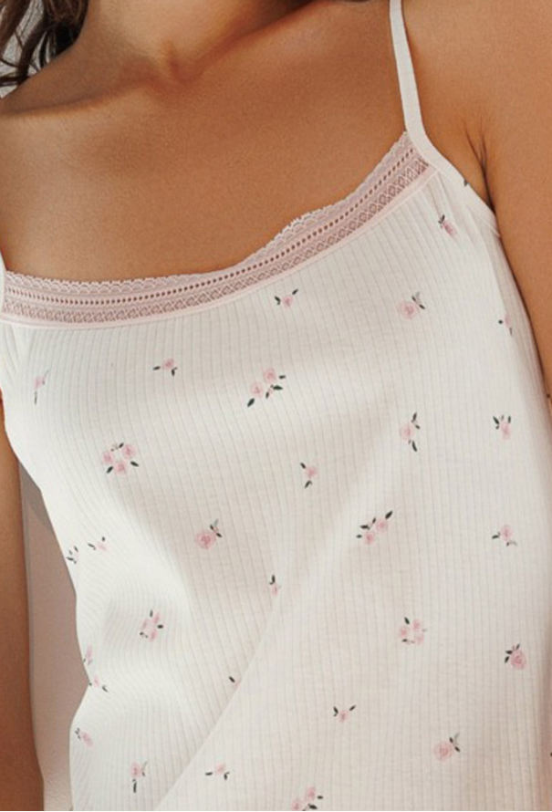 Ночнушка женская хлопок рубчик Розквитай Roksana 1852-42042 фото