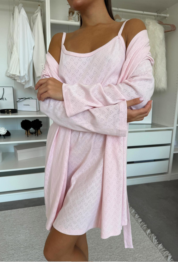 Нічна сорочка з халатом бавовна Rose Amour Cosy SetPH1714 фото
