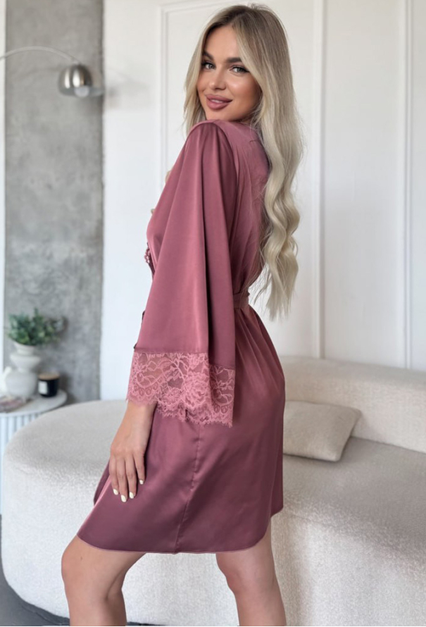 Ночнушка с халатом шелк Julia Ulich 321/336-74 фото