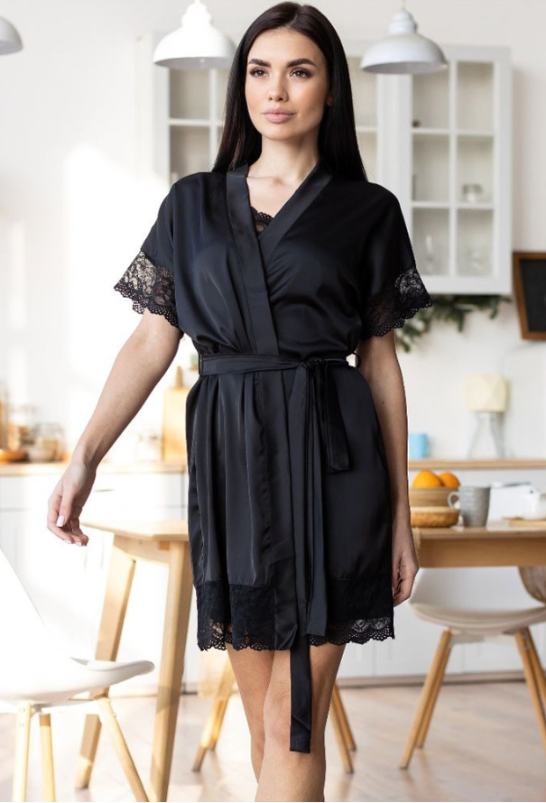 Нічна сорочка з халатом шовк MiaNaGreen Кч928н фото