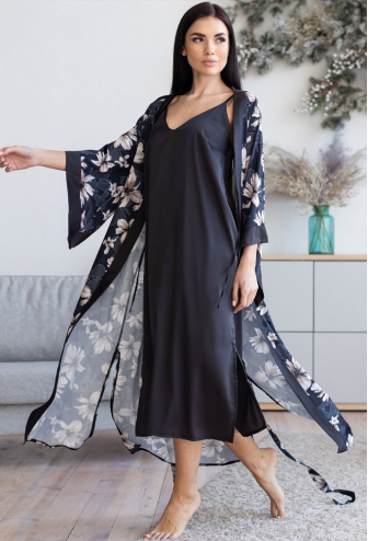 Ночнушка с халатом шелк MiaNaGreen Кг399