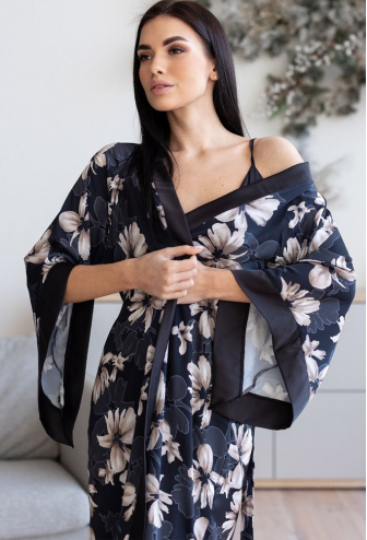 Ночнушка с халатом шелк MiaNaGreen Кг399