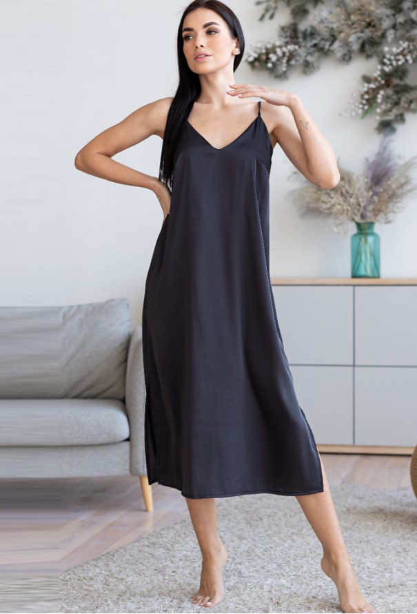 Нічна сорочка з халатом шовк MiaNaGreen Кг399 фото