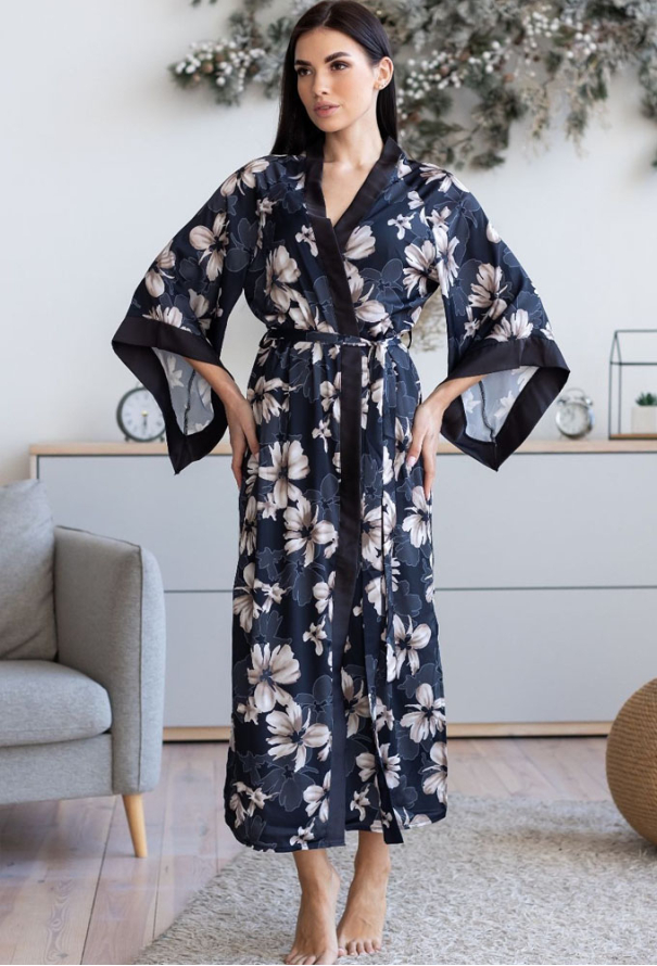 Нічна сорочка з халатом шовк MiaNaGreen Кг399 фото