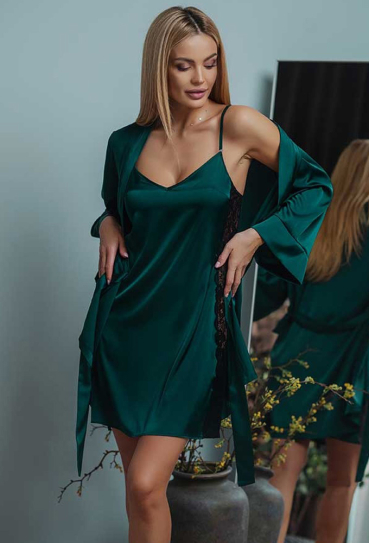 Ночнушка с халатом шелк Intimo TimiRilla 17-67IZ