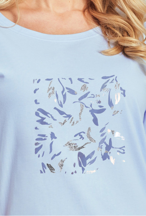 Ночнушка женская хлопок Valentina Taro 3554BL фото