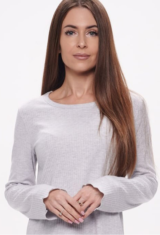 Нічна сорочка бавовна рубчик Wiktoria 1702S фото