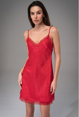 Ночнушка женская шелковая Joanna Red Mia-Amore 7310-2