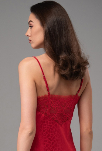 Ночнушка женская шелковая Joanna Red Mia-Amore 7310-2