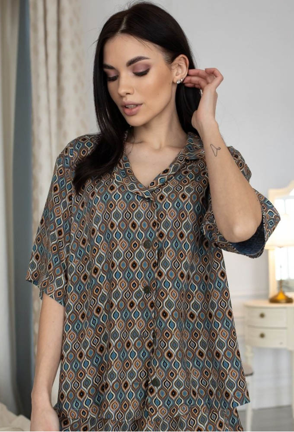 Піжама жіноча штапель MiaNaGreen Пс210 фото