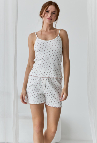 Піжама жіноча бавовна рубчик Barwa Garments 0367/368