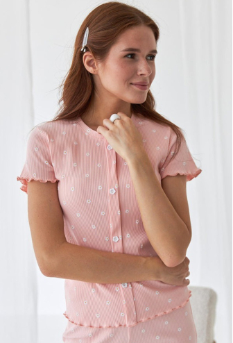 Піжама жіноча бавовна рубчик Barwa Garments 0369/370PR