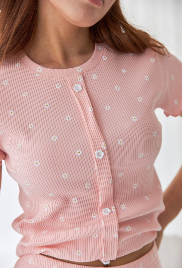 Пижама женская хлопок рубчик Barwa Garments 0369/370PR фото