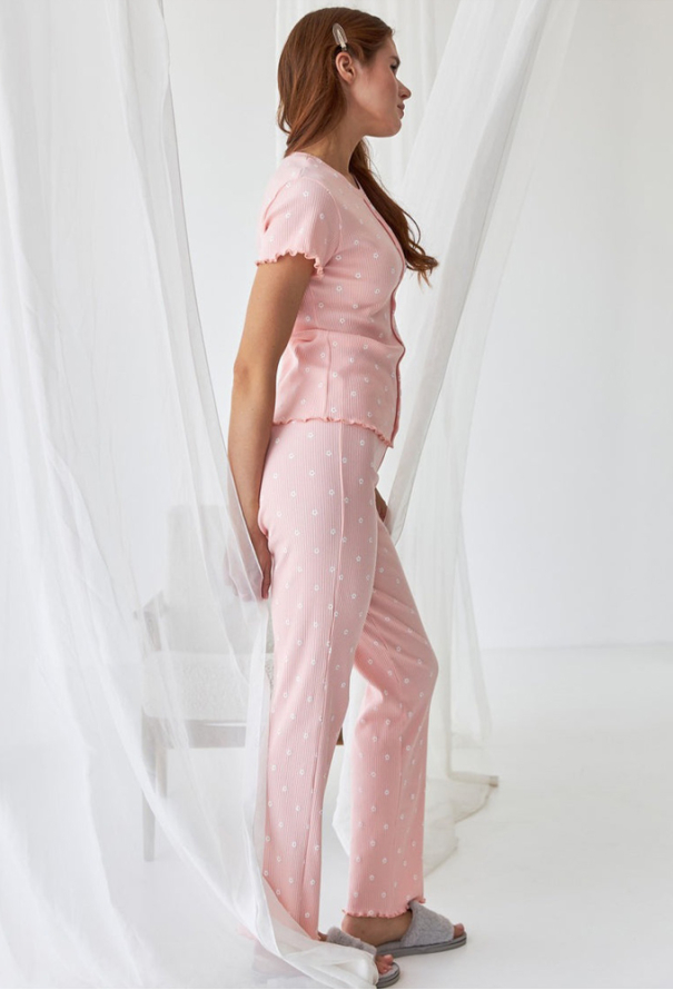Пижама женская хлопок рубчик Barwa Garments 0369/370PR фото