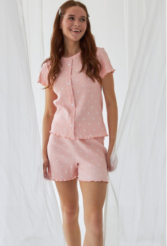 Піжама жіноча бавовна рубчик Barwa Garments 0369/376