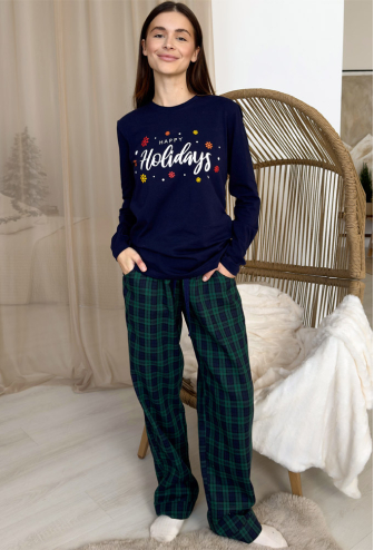 Піжама жіноча фланелева Bruklin Cosy LW21-F23P