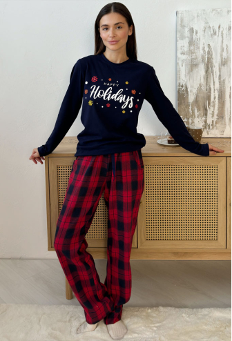 Пижама женская фланелевая Glen Cosy LW21-F22P