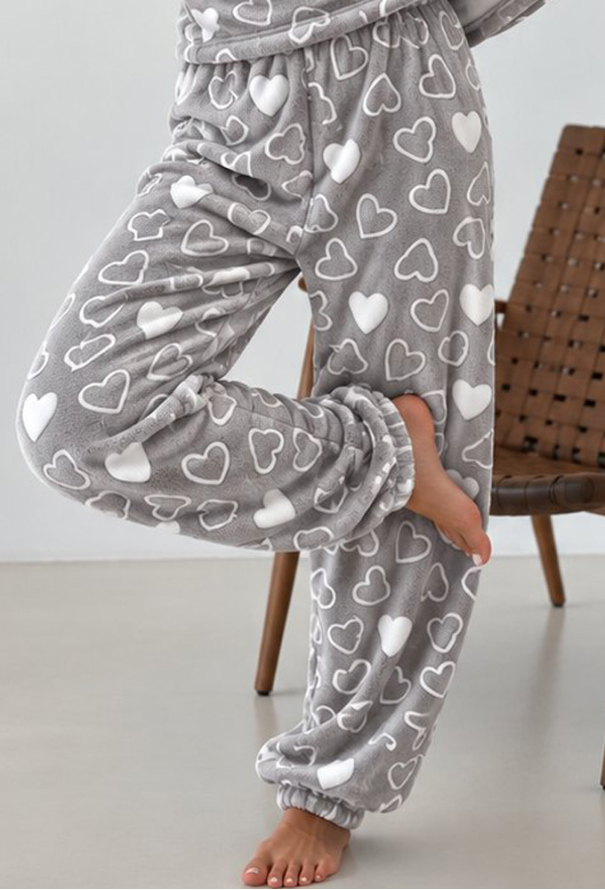 Пижама женская велсофт Сердца Cosy VEL027 фото