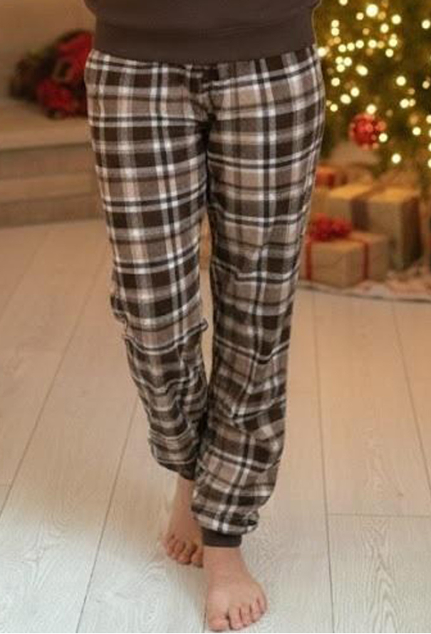 Піжама жіноча байкова Святковий Затишок Cosy KMW51 фото