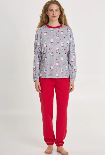 Піжама жіноча байкова Bear Club Ellen LPF 1881/18/01