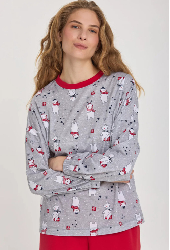 Пижама женская байковая Bear Club Ellen LPF 1881/18/01