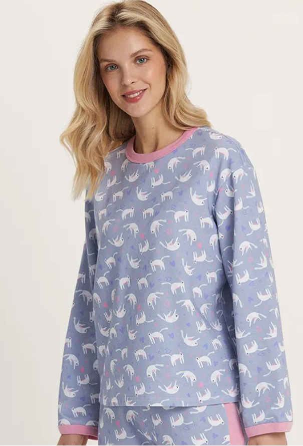 Піжама жіноча бавовна Dreamy Cat Ellen LPF 0780/35/01 фото