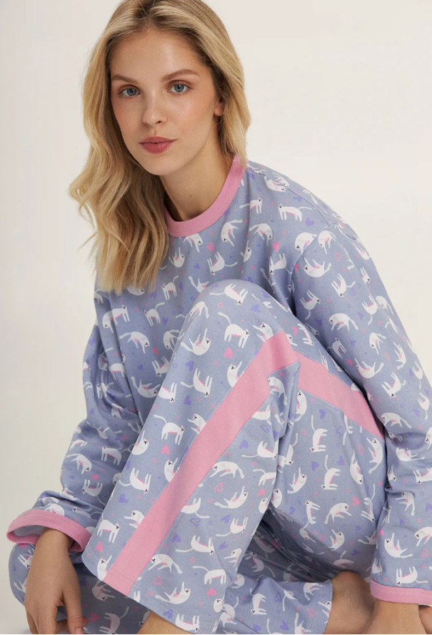 Піжама жіноча бавовна Dreamy Cat Ellen LPF 0780/35/01 фото