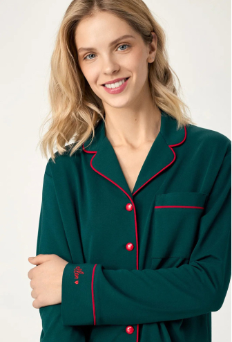 Пижама женская хлопок Elegant Green Ellen LPK 5580/24/01