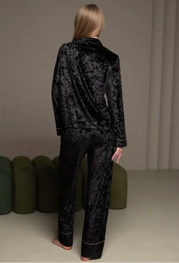 Пижама женская велюровая Black Marble Felena 16-13-3 фото