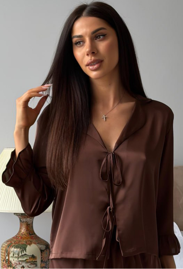 Пижама женская шелковая Julia Ulich 394-3 фото