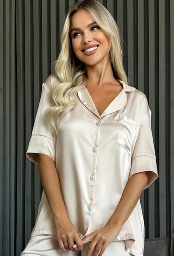 Пижама женская шелковая Julia Ulich 9025-7 фото