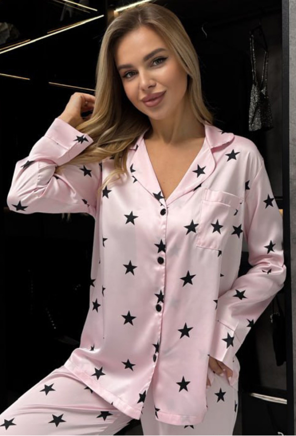 Пижама женская шелковая Julia Ulich 9026-17 фото