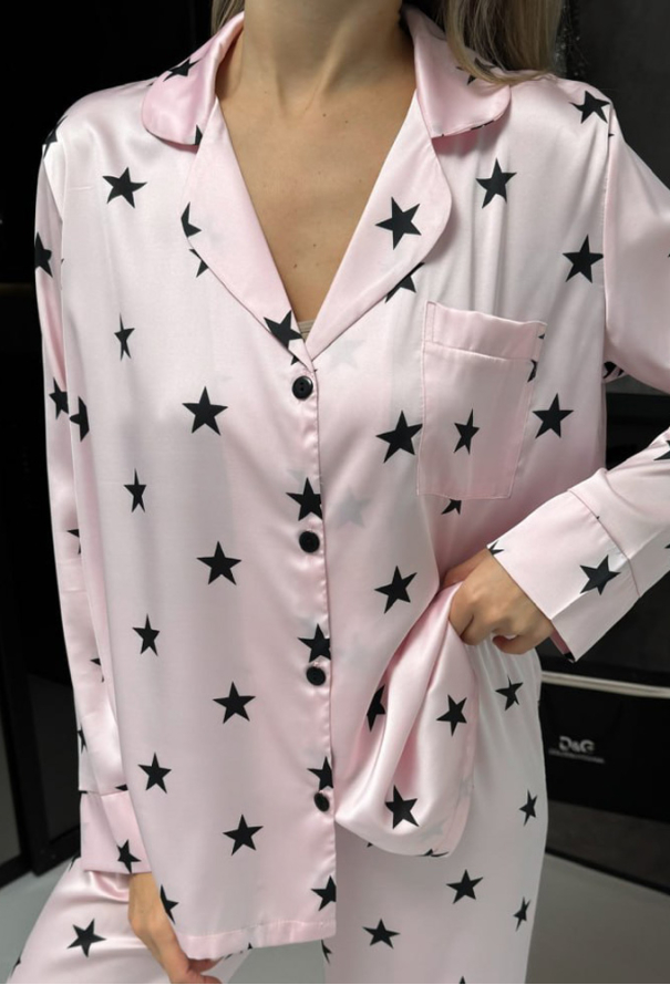 Пижама женская шелковая Julia Ulich 9026-17 фото