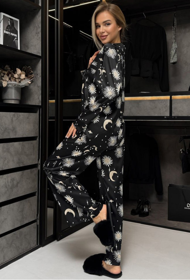 Пижама женская шелковая Julia Ulich 9026-18 фото