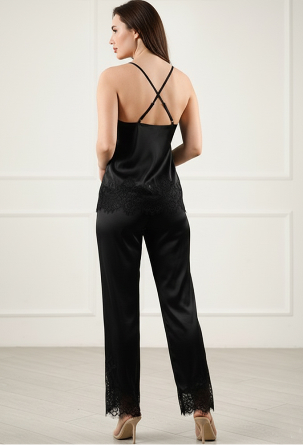 Пижама женская шелковая Abu Dhabi Komilfo 7045/3 3226/2BL фото