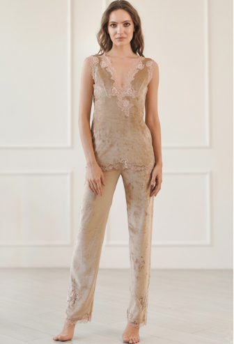 Піжама жіноча велюрова Morgan Komilfo 7044/4VN