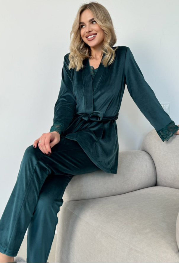 Пижама женская комплект велюр Julia Ulich ПШ3-6 фото