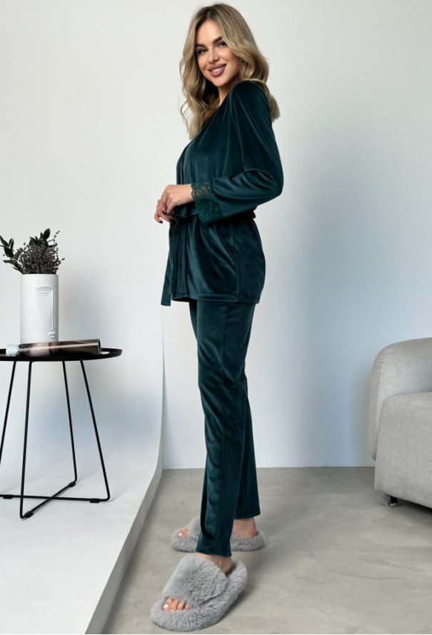 Пижама женская комплект велюр Julia Ulich ПШ3-6 фото