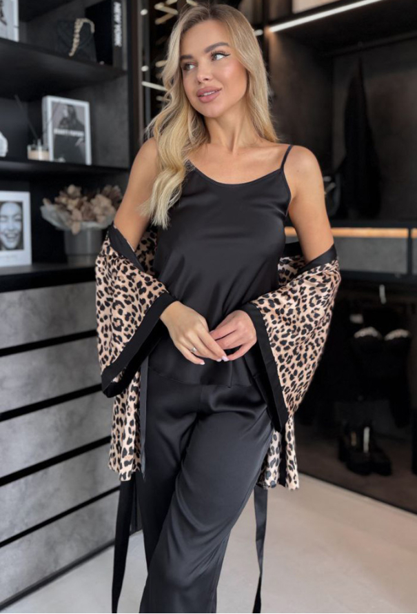 Пижама женская комплект шелк Julia Ulich 1705-2 фото